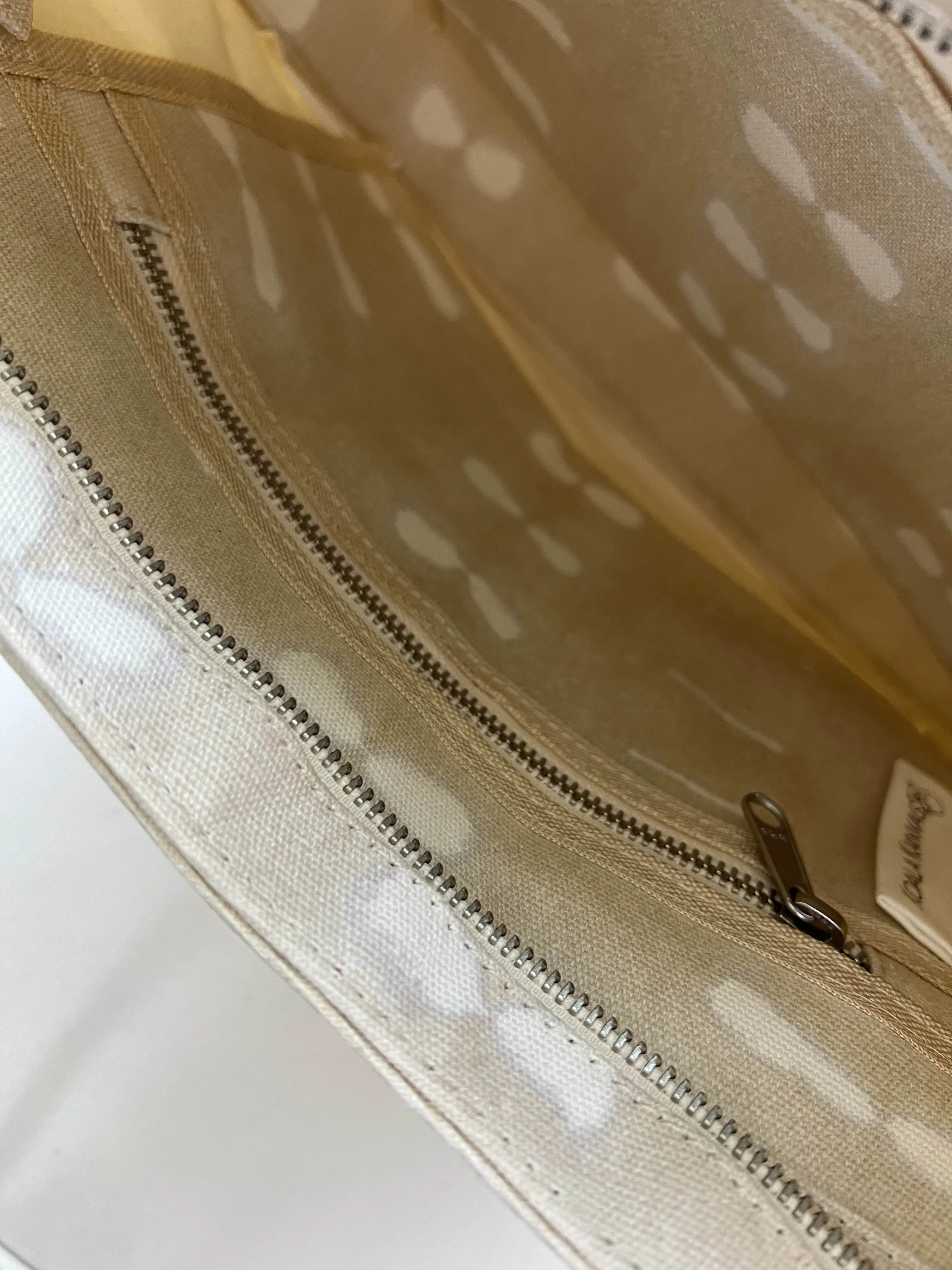 Stone Shibori City Bag with Tans and White IMAGINE Strap Only $38
