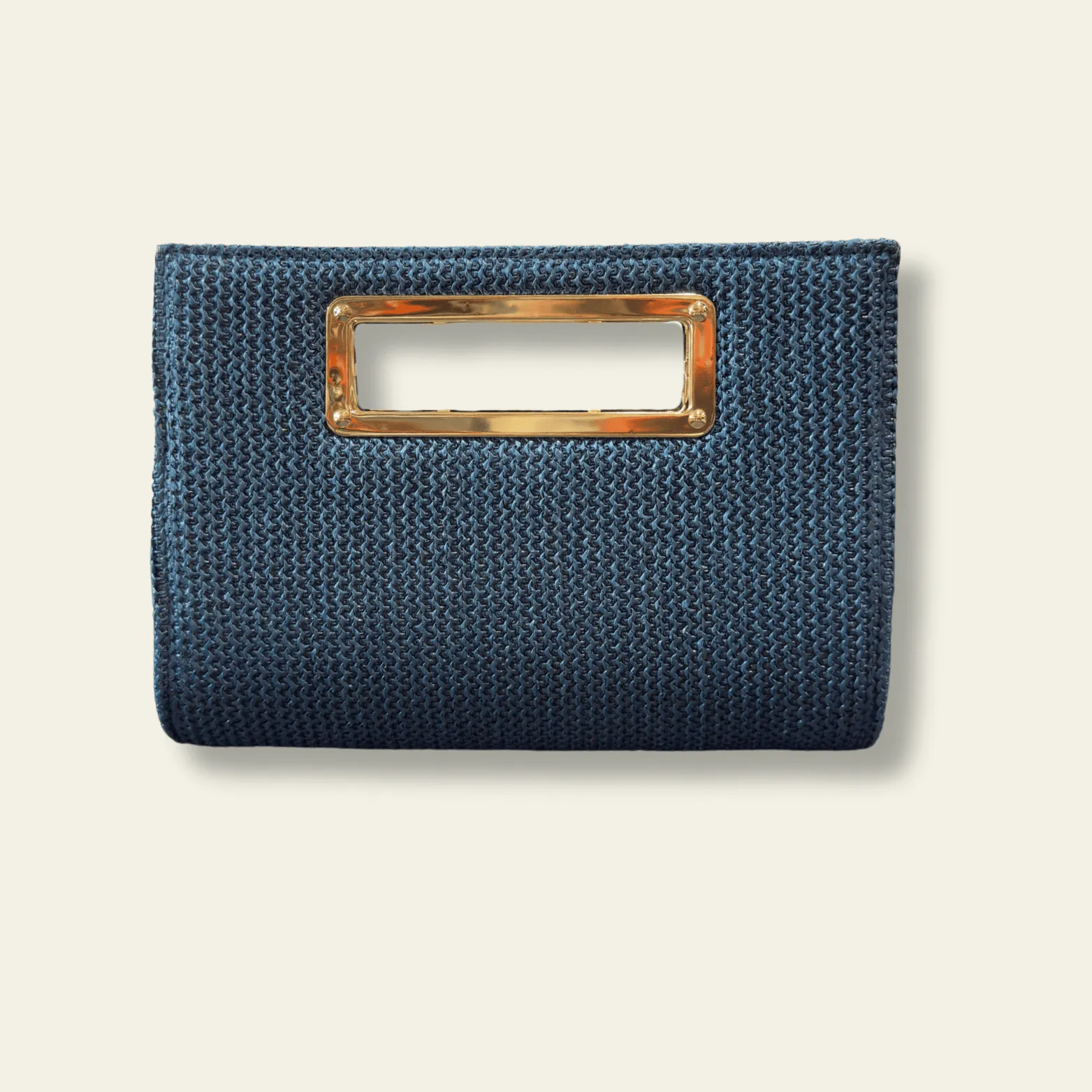 Textured Straw Clutch