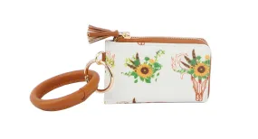 TOP ZIP FLORAL WRISTLET Fahion Wallet