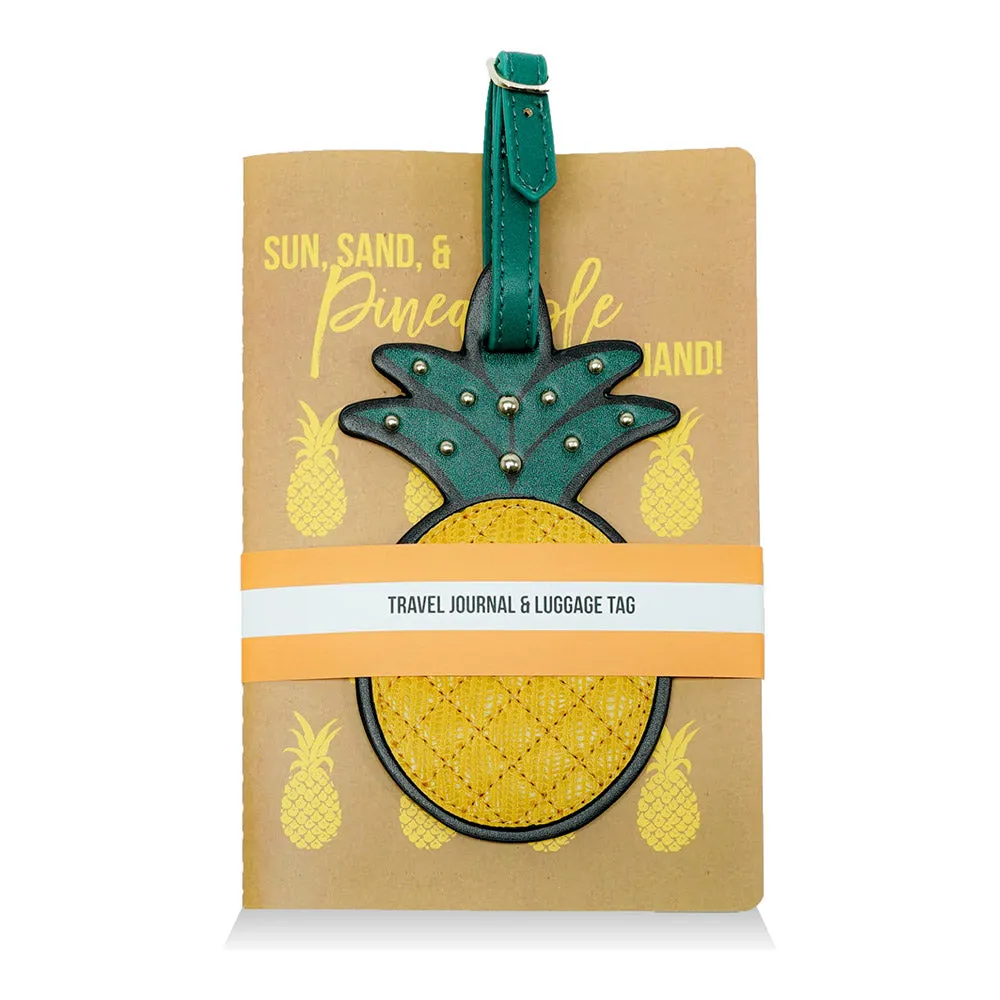 Travel Journal & Luggage Tag Set Pineapple