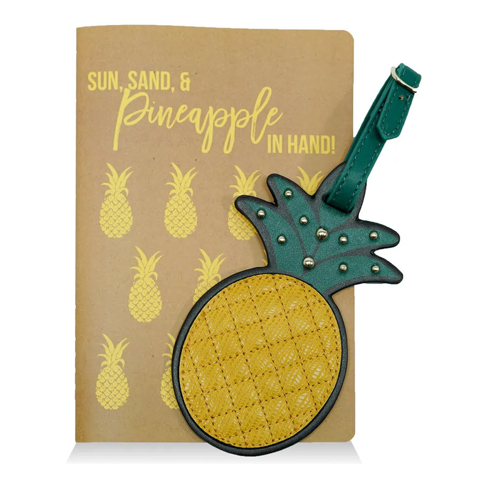 Travel Journal & Luggage Tag Set Pineapple