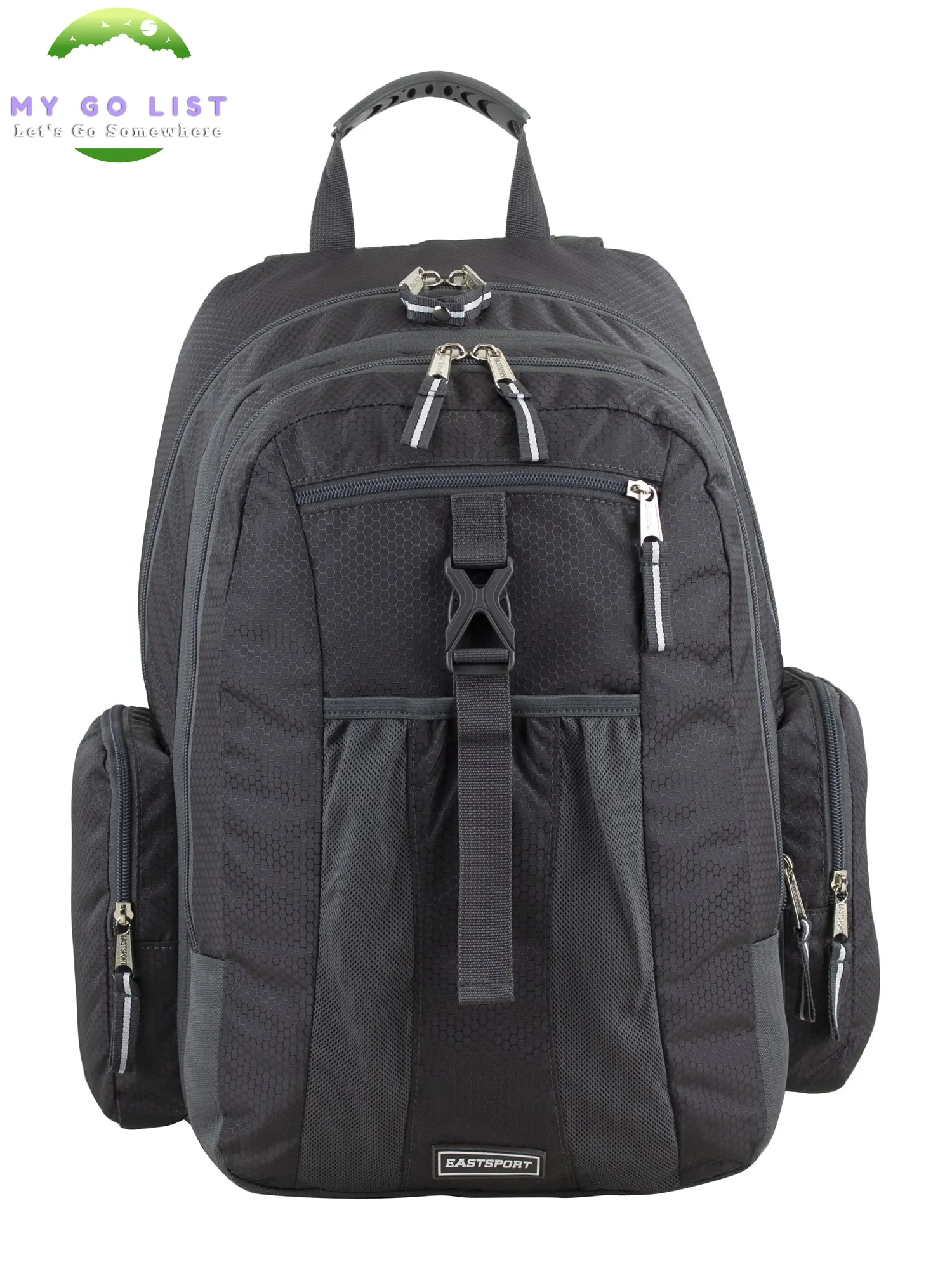 Unisex Premier Expandable Recycled Backpack, Charcoal