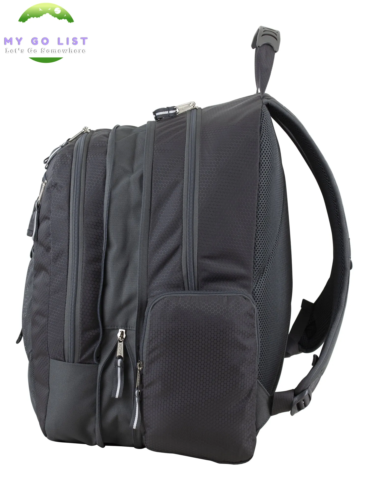 Unisex Premier Expandable Recycled Backpack, Charcoal