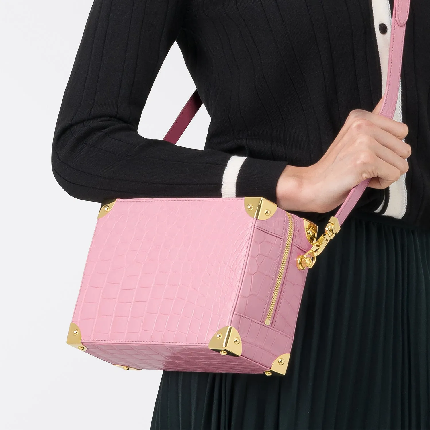 UNSIGNED APPLIQUÉ BOX CROSSBODY BAG