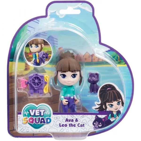 Vet Squad - Yara & Luna The Rabbit -  3 inch articulated vet figure - Pet and accessories included - Suitable for 4 years and above