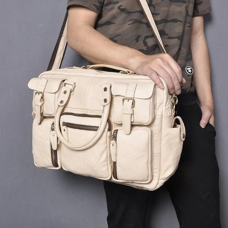 Woosir Vintage Leather Briefcase for Men