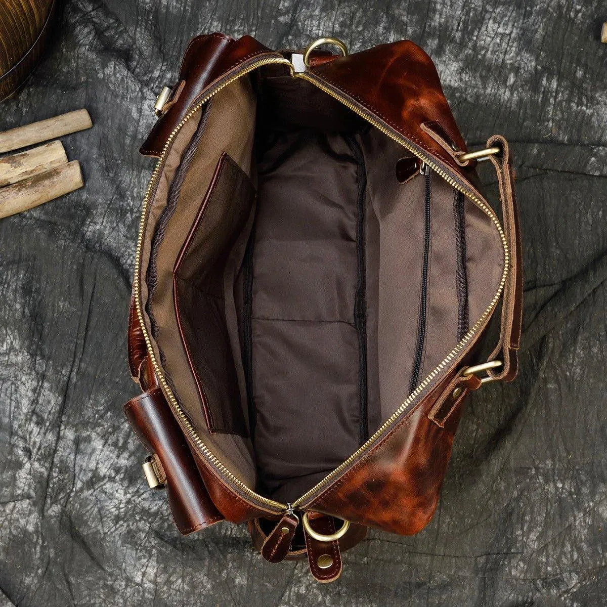 Woosir Vintage Leather Briefcase for Men